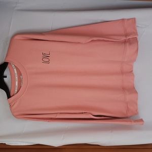 Rae Dunn Pink 'Love' Sweatshirt